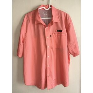 Eddie Bauer Performance Vented Back Outdoor Fishing Button Up Shirt Sz XXL